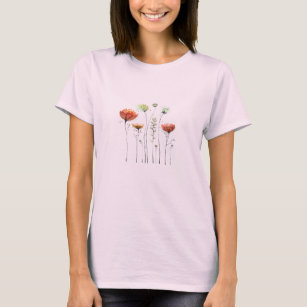 Wilde Blume, botanisch, Geschenk für Frauen T-Shirt