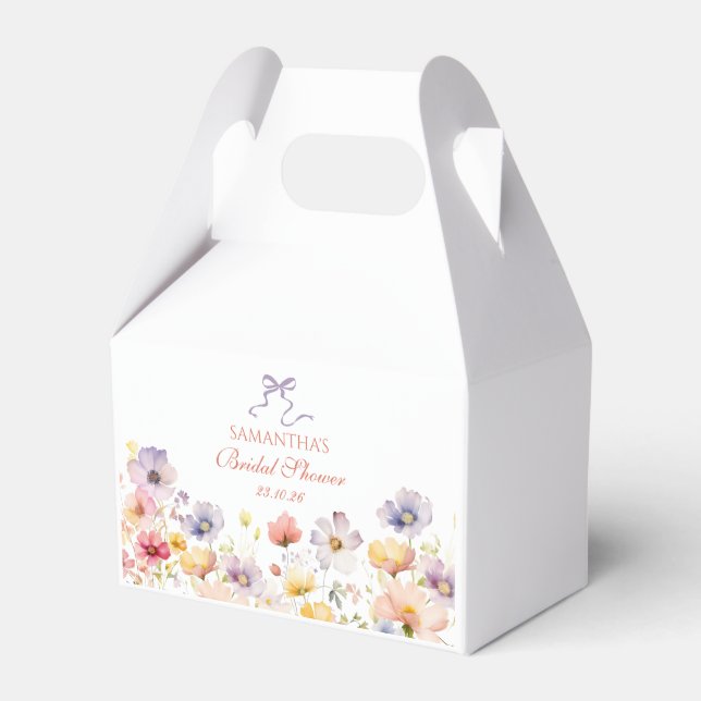 Wilde Blume Brautparty Gefälligkeitsbox Geschenkschachtel (Vorderseite)