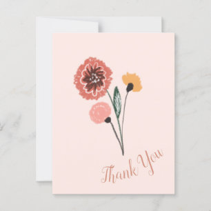 Wilde Blume Bunch Blumenkunst Vielen Dank Postkarte