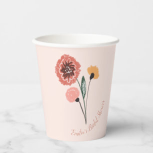 Wilde Blume Bunch Blumenmuseum Brautparty Pappbecher