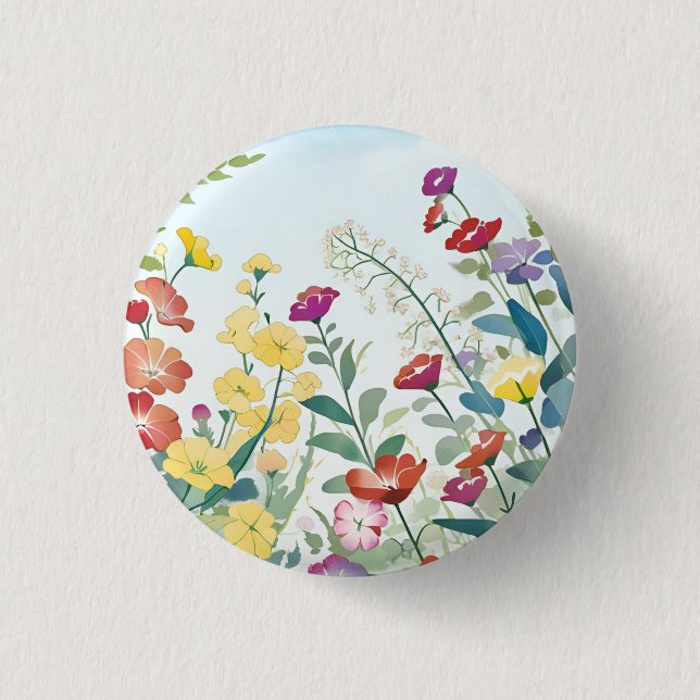 Wilde Blume Button (Vorderseite)