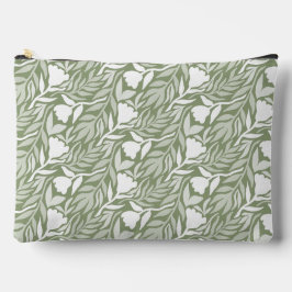 Wilde Blume Casade White & Moss Green Zubehörtasche