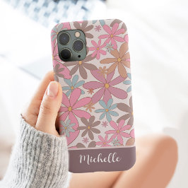Wilde Blume Daisy Personalisiert mit Name Floral Case-Mate iPhone Hülle