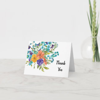 Wilde Blume Danke Karte