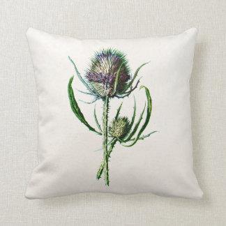Wilde Blume der Vintagen alten schottischen Kissen