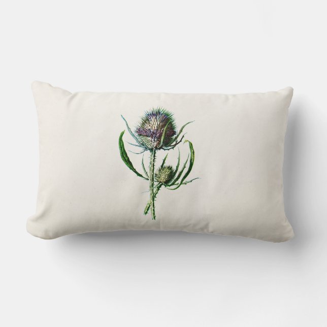 Wilde Blume der Vintagen alten schottischen Lendenkissen (Vorderseite)