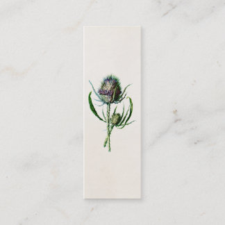Wilde Blume der Vintagen alten schottischen Mini Visitenkarte