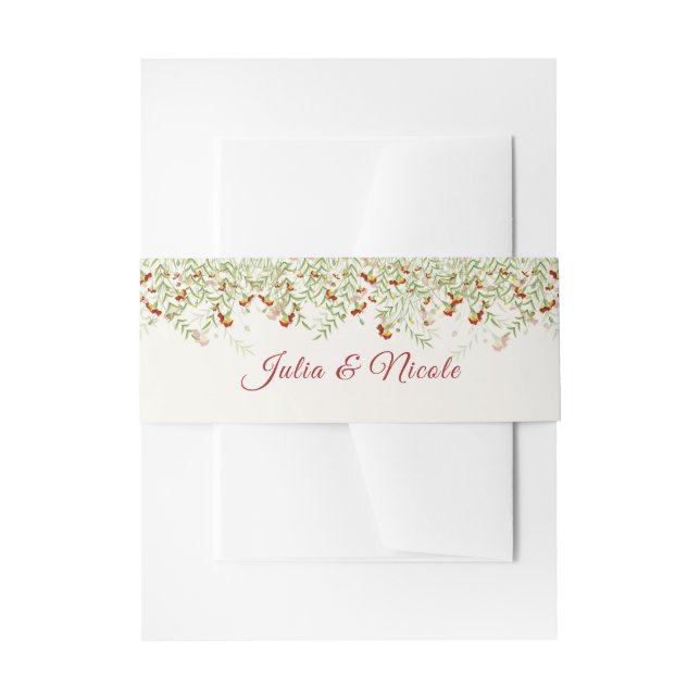 Wilde Blume Gelbe Marigold Foliage Hochzeit Einladungsbanderole (Vorderseite Beispiel)