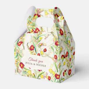 Wilde Blume Gelbe Marigold Foliage Hochzeit Geschenkschachtel