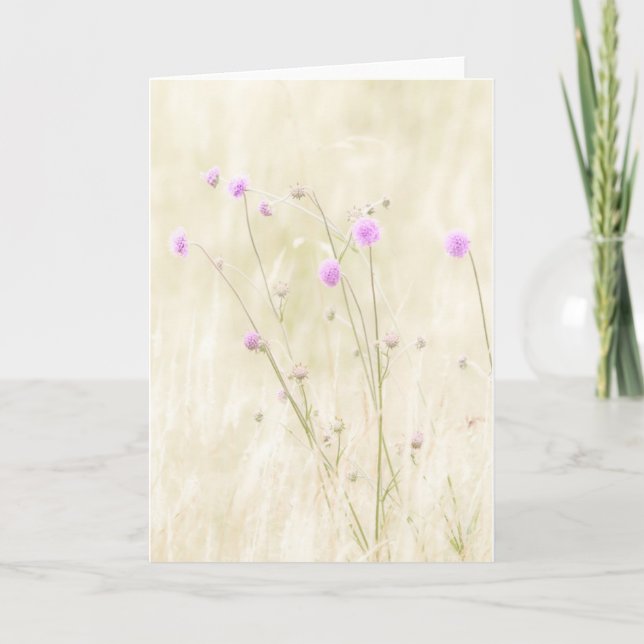 Wilde Blume Grußkarte Karte (Vorderseite)
