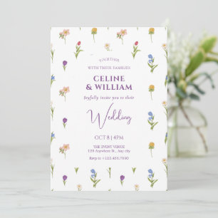 Wilde Blume Hochzeit Einladung