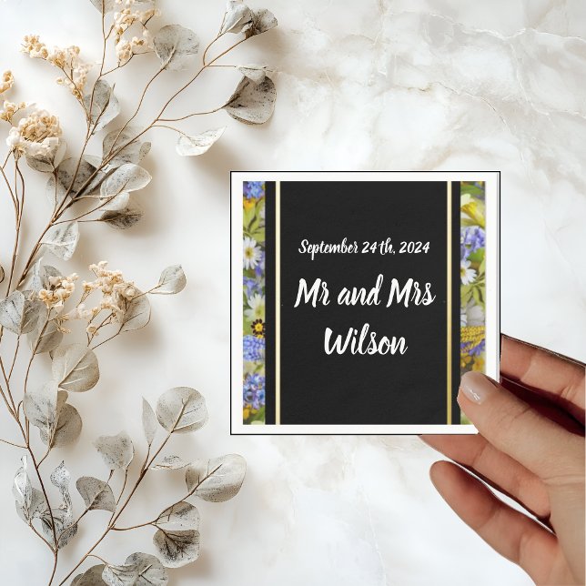 Wilde Blume Hochzeitscocktail-Servietten Serviette (Von Creator hochgeladen)