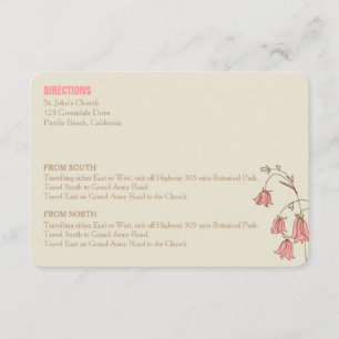 Wilde Blume Hochzeitskarte Begleitkarte
