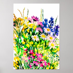 Wilde Blume im Sommer Poster