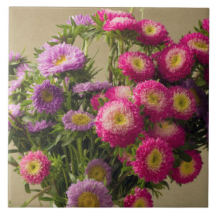 Wilde Blume in einer Vase-Display-Tile Fliese