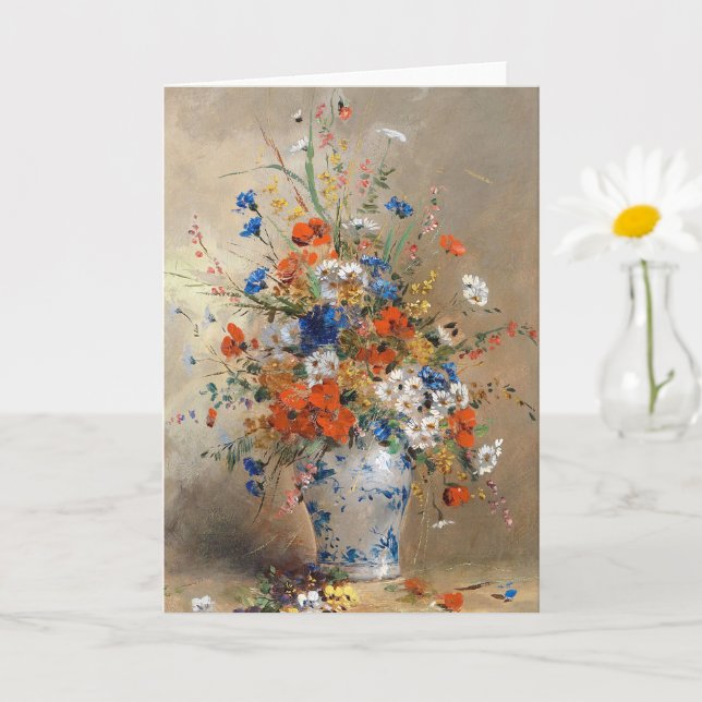Wilde Blume in einer Vase Karte (Kleine Pflanze)