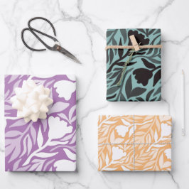 Wilde Blume Kaskade Geschenkpapier Set