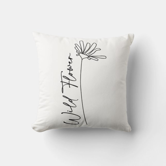 Wilde Blume Kissen (Vorderseite)