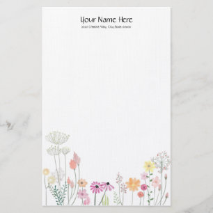 Wilde Blume Linen Stationery Briefpapier