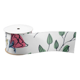 Wilde Blume Muster-farbig Wild Blume-floral Satinband