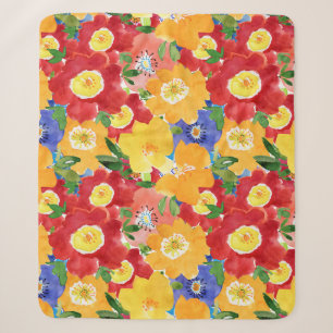wilde Blume. Nahtlose wiederholte Blumenmuster. Se Sherpadecke