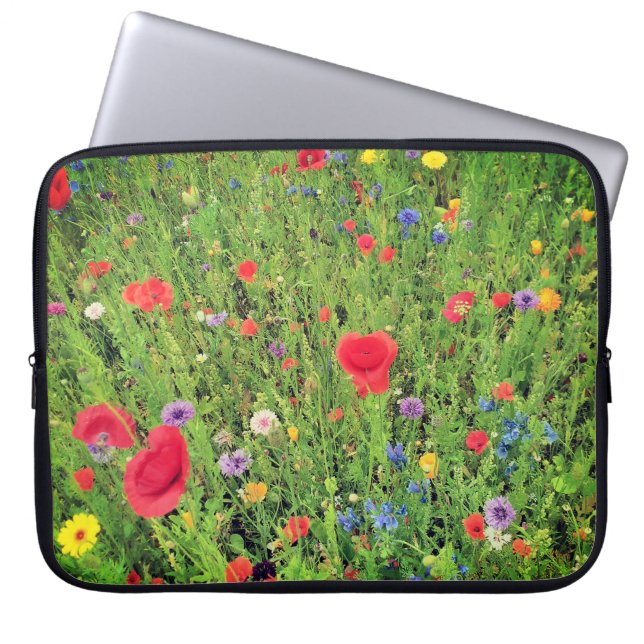 Wilde Blume Neoprenschläfer 15" Laptopschutzhülle (Vorderseite)