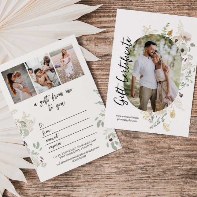 Wilde Blume | Ovales Foto | Fotogeschenkkarte (Von Creator hochgeladen)