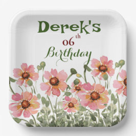 wilde Blume Pappteller