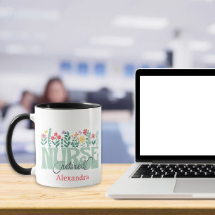 Wilde Blume Personalisierte Krankenschwester Tasse