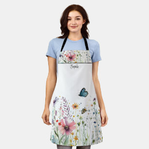 Wilde Blume Personalisierte Schürze