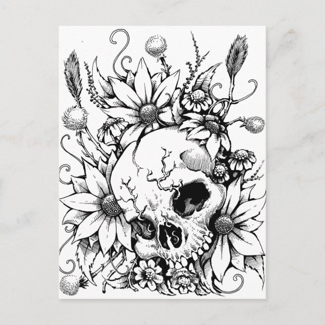 Wilde Blume Postkarte (Vorderseite)