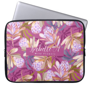 Wilde Blume Protea Magenta Laptopschutzhülle