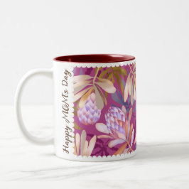 Wilde Blume Protea Magenta Zweifarbige Tasse