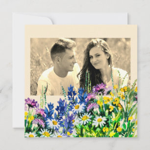 Wilde Blume Save the Date Ankündigung