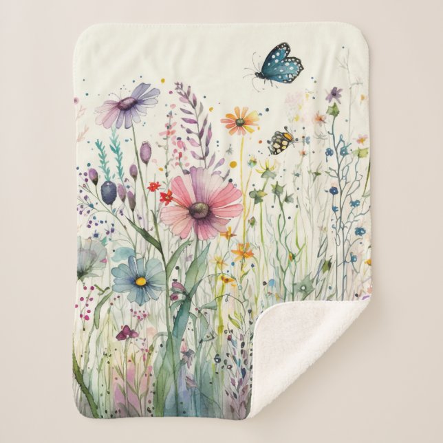 Wilde Blume Sherpadecke (Vorderseite)