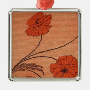 Wilde Blume Silbernes Ornament