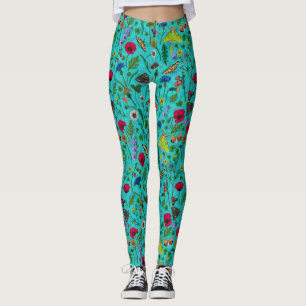 Wilde Blume und Motten Leggings