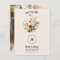 Wilde Blume Vintag Floral Boho Save the Date