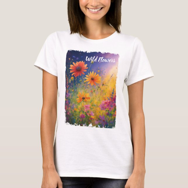 Wilde Blume Vintag T-Shirt (Vorderseite)