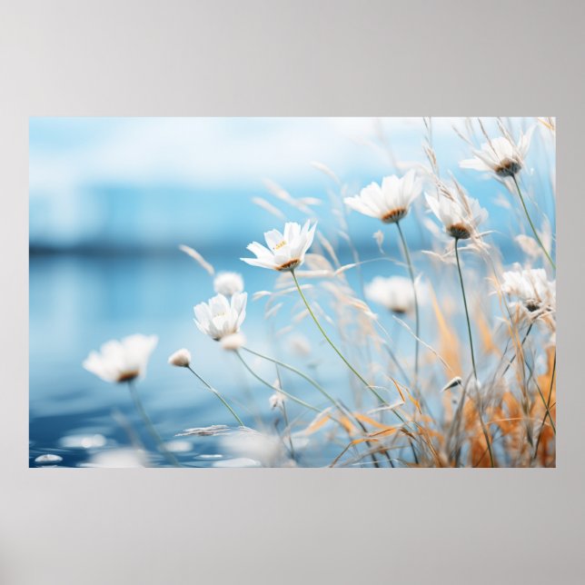 Wilde Blume Wasser Natursee Poster (Vorne)