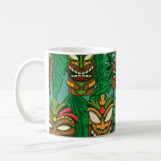 Wilde Blume Wasserfarbe: farblos nahtlos Kaffeetasse (Links)