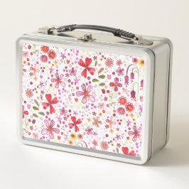 Wilde Blume Wasserfarbe Metall Brotdose