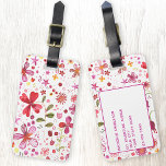 Wilde Blume Wasserfarbe Moderne Personalisiert Gepäckanhänger<br><div class="desc">Helle und fröhliche Aquarellfarben Wildblume und Blätter Gemälde eines üppig bewachsenen Gartens. Ideal für Gärtner,  Naturliebhaber und Floristen. Ändern Sie die Kontaktinformationen auf der Rückseite.</div>
