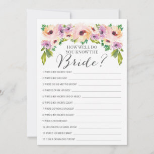 Wilde Blume, wie gut Sie das Bride-Spiel kennen