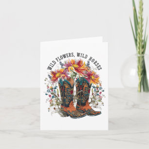 Wilde Blume - Wilde Pferde Cowgirl Boot Western Fl Karte
