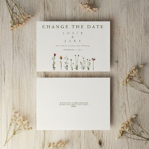 Wilde Blumen ändern das Datum Save The Date