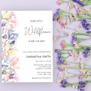 Wilde-Blumen-Baby-Party-Einladung Einladung