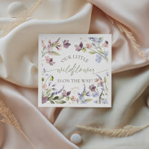 Wilde-Blumen-Baby-Shower-Papier-Servietten