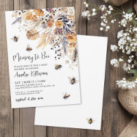Wilde Blumen Biene Babyparty
