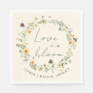 Wilde-Blumen-Biene-Brautjungfern-Einladung-Serviet Serviette